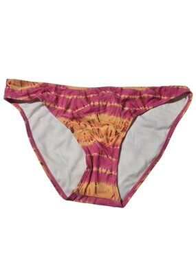 True Craft Tie Dye Bikini Bottom Size Large Pink Orange Swimwear Swimsuit